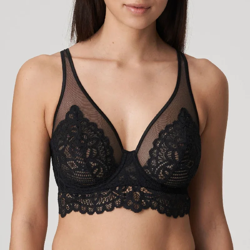 Prima Donna Twist First Night Plunge Longline Bra 014-1886 Black