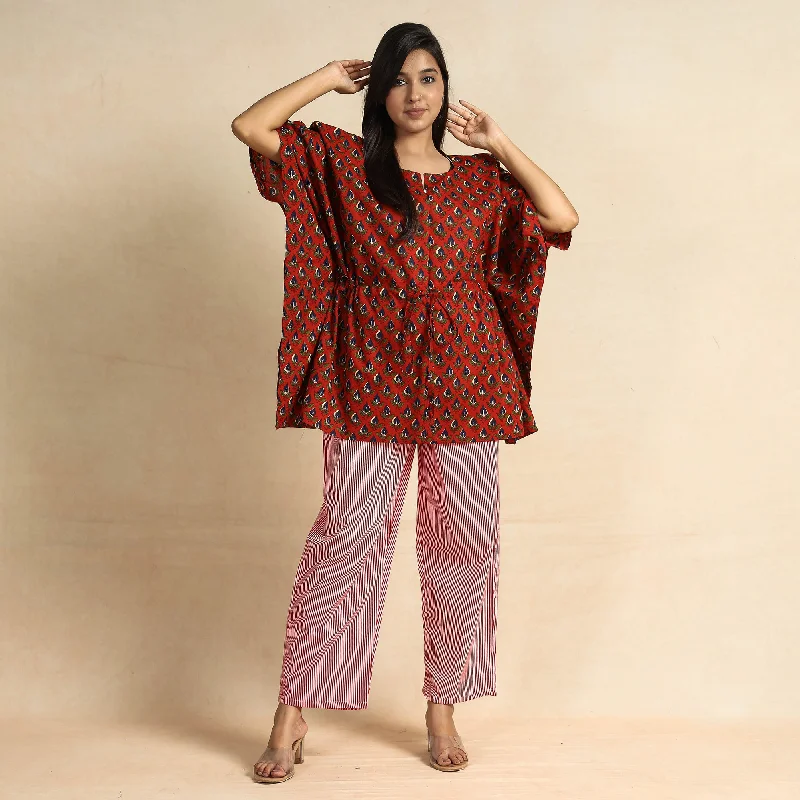 2023-448-1-77-bagru-block-printed-cotton-kaftan-pyjama-night-suit-set