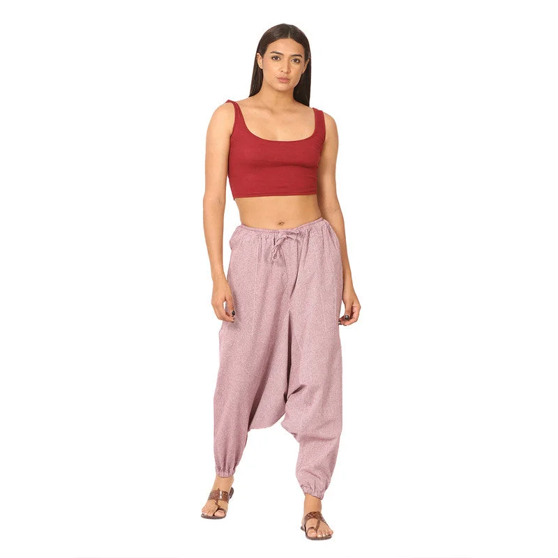 Cotton Harem Pants for Women | Wine