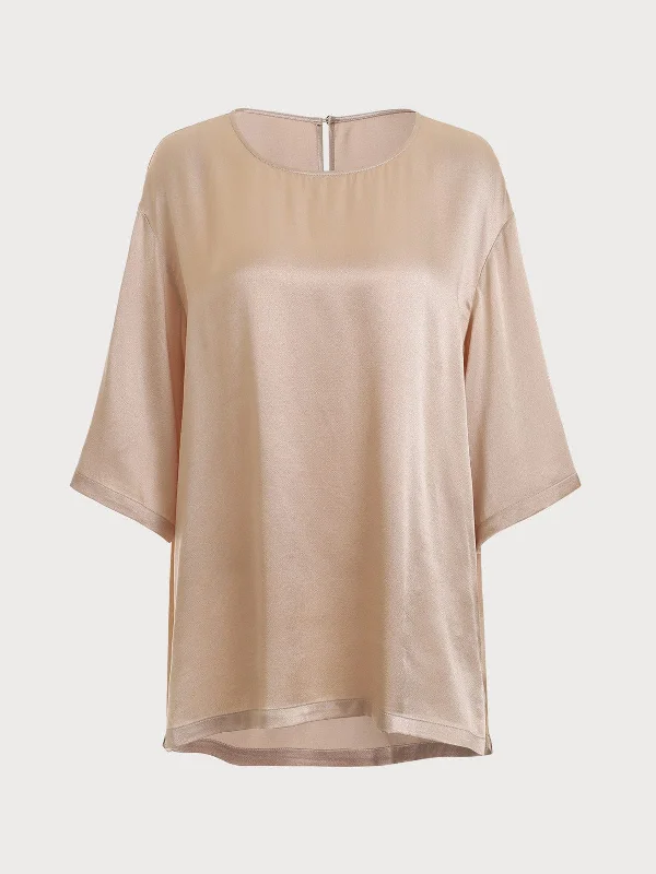 side-split-short-sleeve-blouse