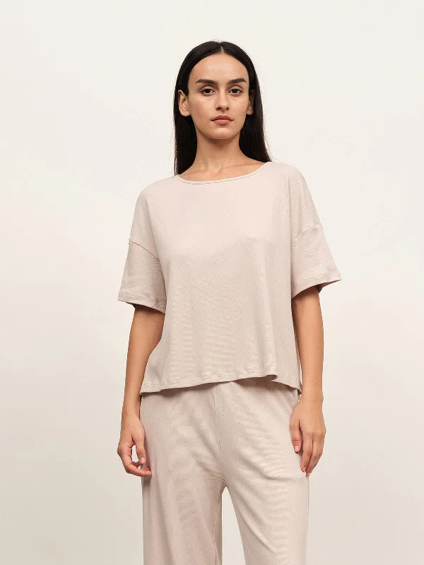 Solid EcoCosy® Viscose Drop Shoulder Tee