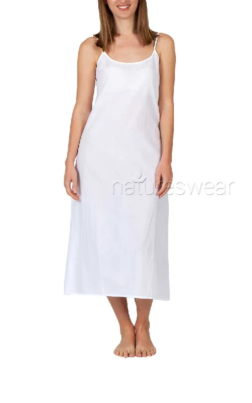 Arabella 100% Cotton Nightgown Sleeveless in White MD-44