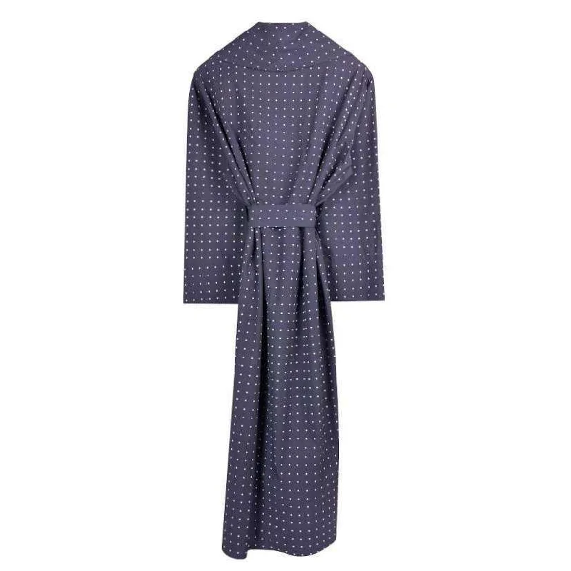 Bown of London Atlas Polka Dot  Lightweight Dressing Gown - Grey