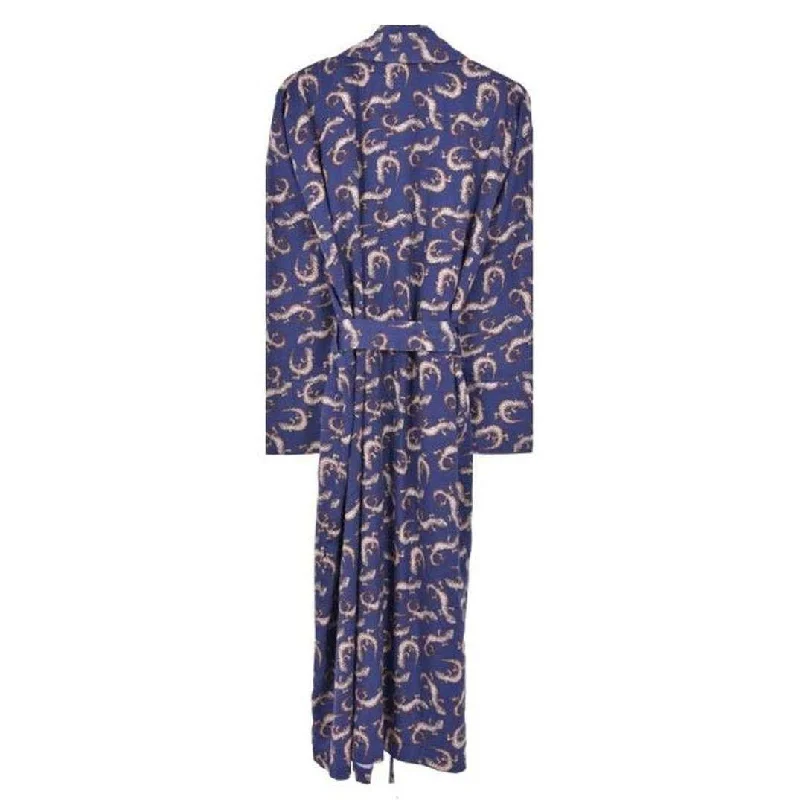 Bown of London Gekko Lightweight Dressing Gown - Navy