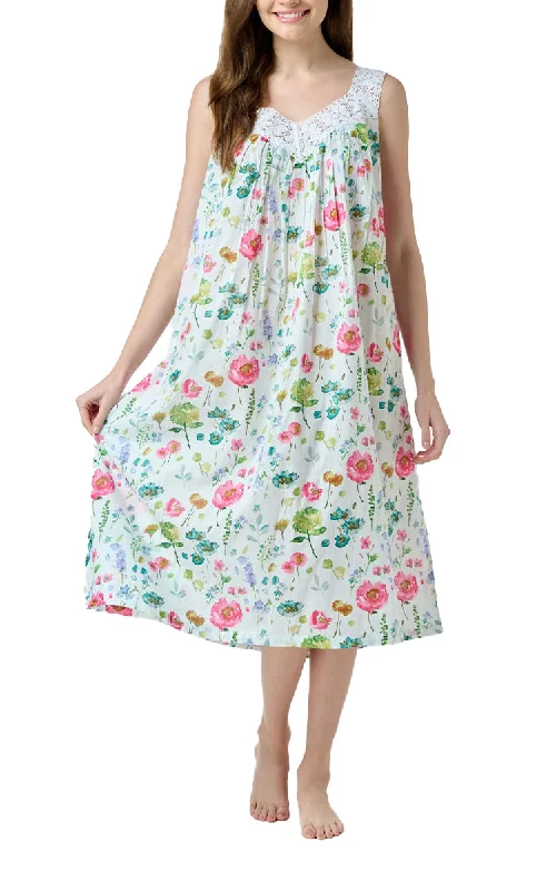 L / White Vibrant Floral