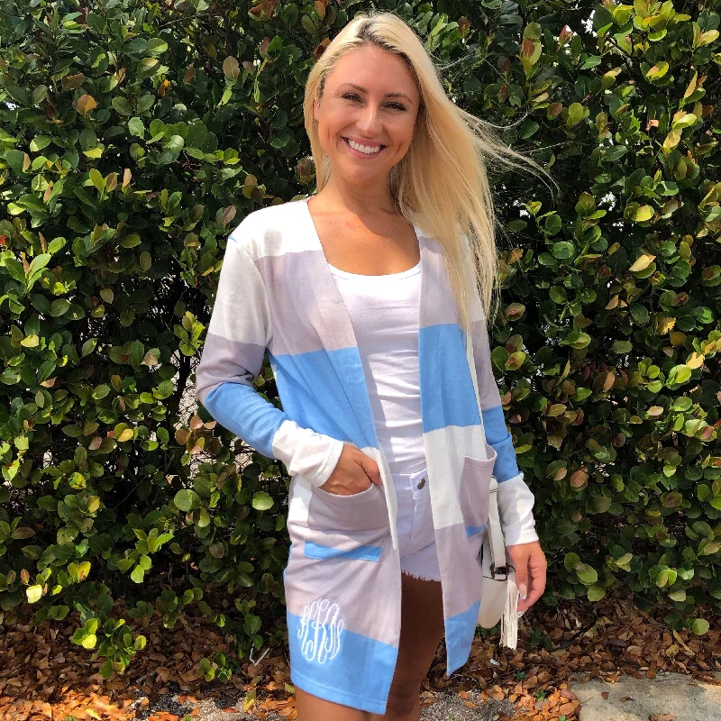 Monogram Blue Sky Cardigan