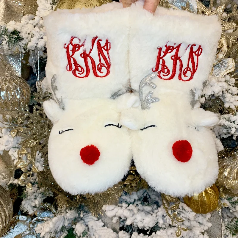 Monogram Rudolph Reindeer Booties