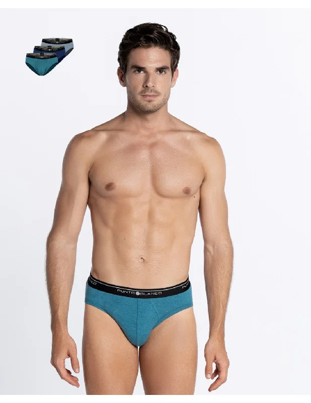 Trio Pack PUNTO BLANCO Classic Cotton Brief Assorted 53489 895 Tab