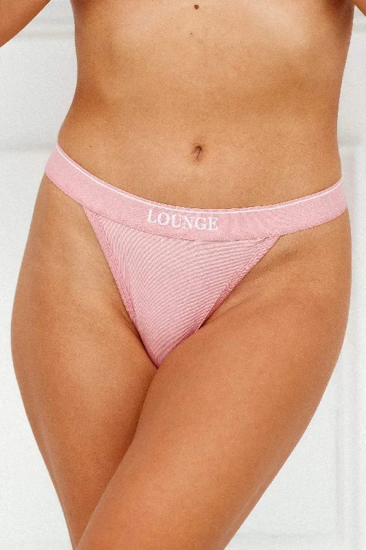 Bamboo Minimal Triangle Thong - Pink