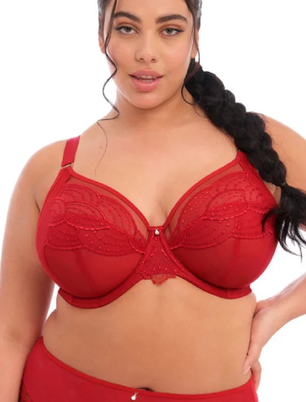 Elomi Priya Underwire Plunge Bra, Haute Red