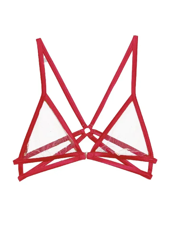 Luxe Strappy Bondage Bra (Rouge)