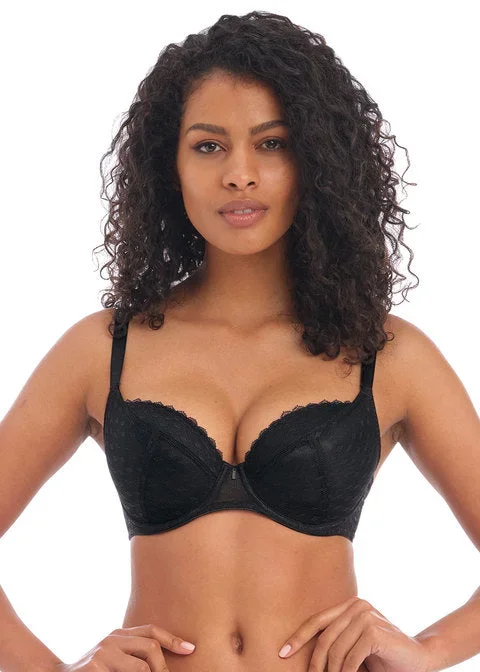 Freya Signature UW Padded Plunge Bra, Black