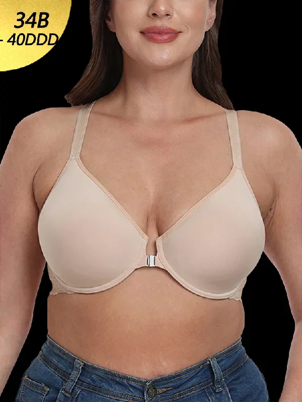 Front Closure Underwire T-shirt Bra