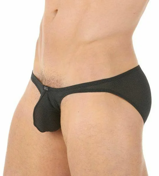 Gregg Homme Brief Highrise Honeycomb Mesh Grey 132203 72