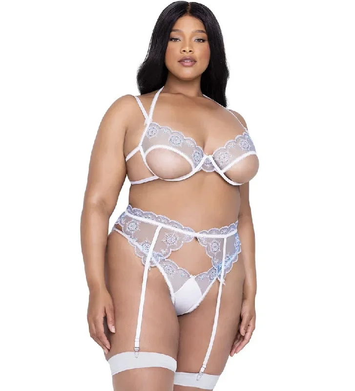 Ice Queen- 3PC Curvy Size Bra Set