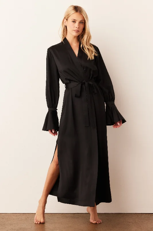 JULIETTE CUFF ROBE | BLACK