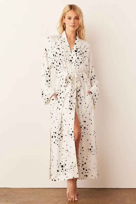 KAIA KIMONO ROBE | WHITE STARS