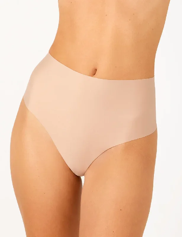 Laser Cut Waisted G-String - Praline