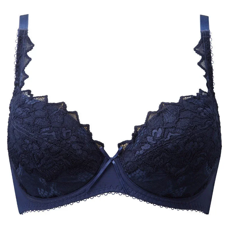 Fiore Navy Blue Plunge Bra - Lepel