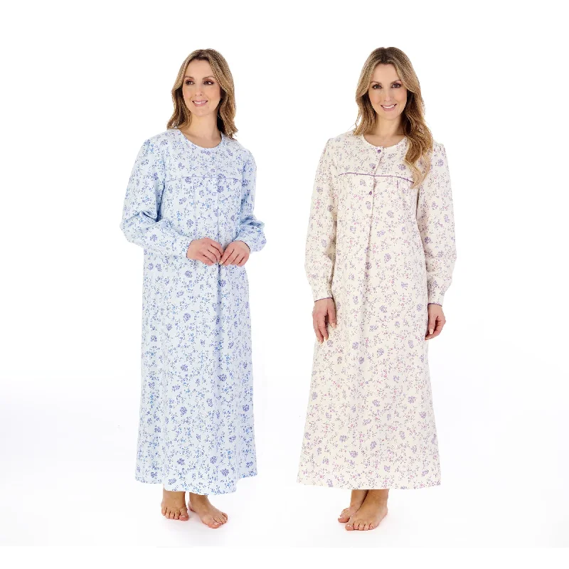 Long Length Nightdress in Winceyette Brushed Cotton