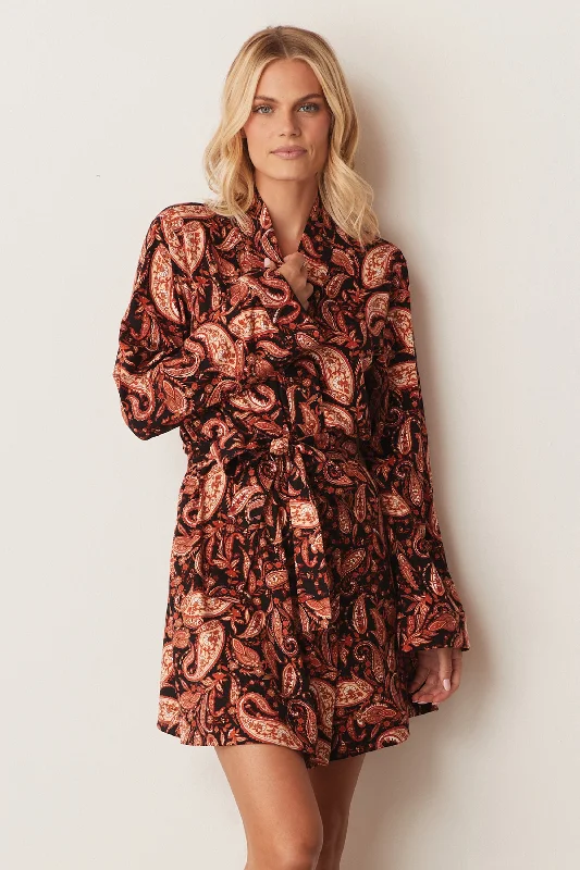 MEADOW CLASSIC SHORT ROBE | PAISLEY