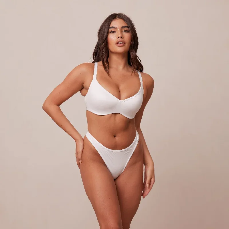 Sleek Mindful Bra  - White