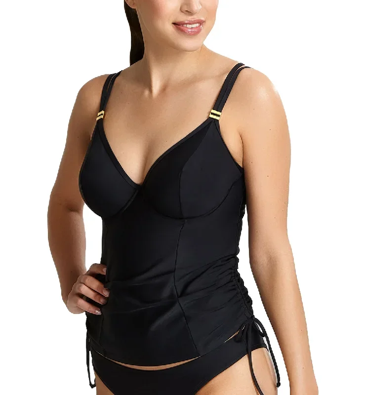 Panache Anya Riva Adjustable Side Underwire Tankini (SW1301)- Black