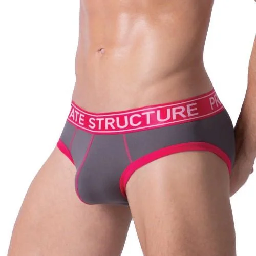 Private Structure Mens mini Brief Soho Luminous Berry Grey 3681 48