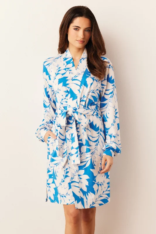 QUINN BANDED SHORT ROBE | SERENE