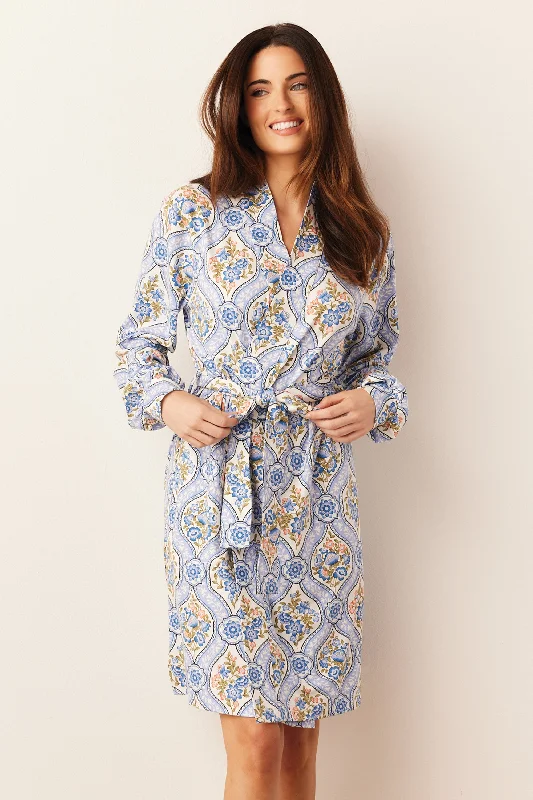 QUINN BANDED SHORT ROBE | VILLEROY