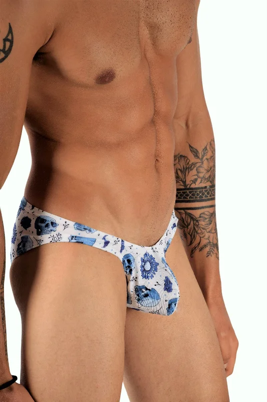 SMU Mini Brief Skull Thin White Briefs P01003 H17