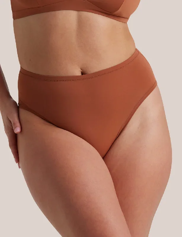 Soft Touch High Waisted Hi Cut- Terracotta