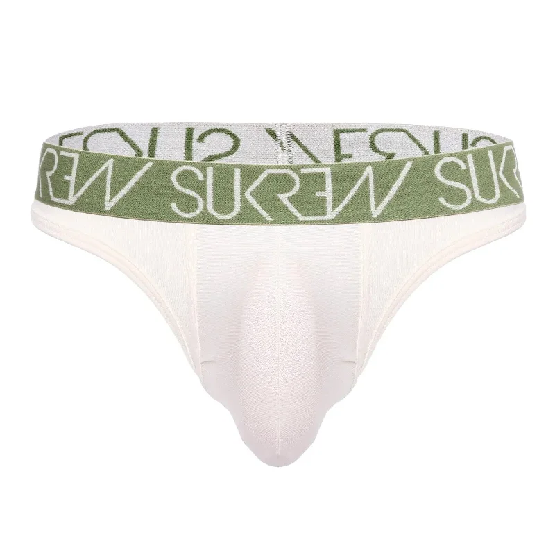 SUKREW Classic Thong Flexible Unlined Contoured Pouch in Ecru White 29