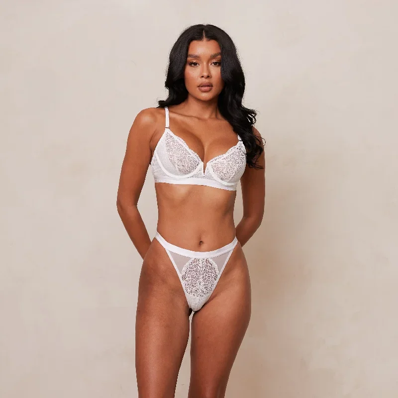 Royal Balcony Bra  - White