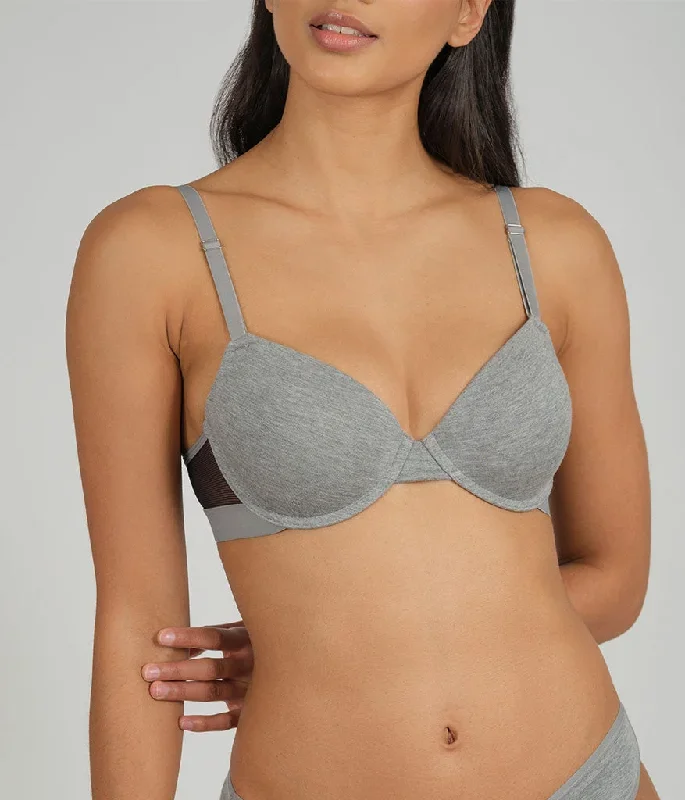 The All-Day T-Shirt Bra: Heather Gray