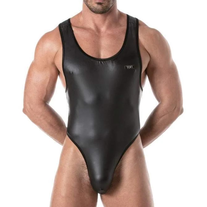 tof-paris-singlet-leather-look-thong-bodysuit-stretch-elastic-trim-black