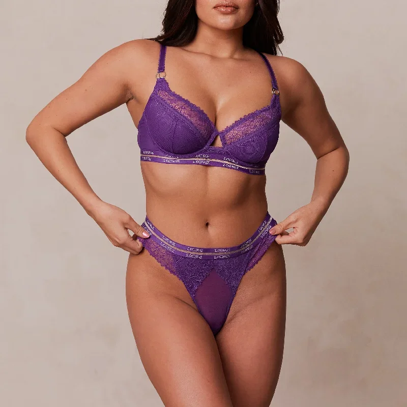 Vogue Balcony Bra  - Purple